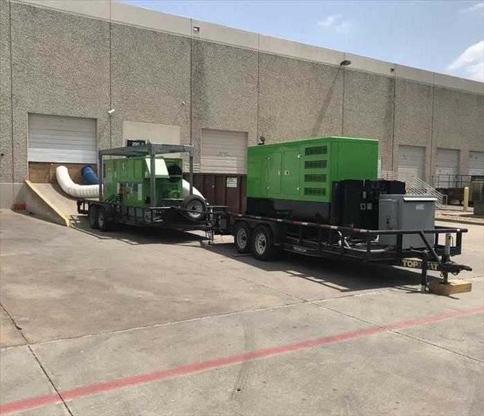 towed desiccant dryers at warehouse